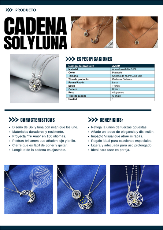 CONEXION ETERNA CADENA SOL Y LUNA